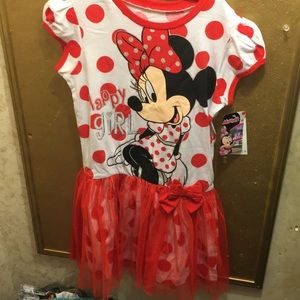 NWT sz 6x Minnie Mouse happy girl polka dot dress